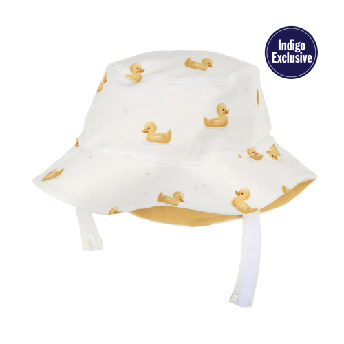 Petit Lem Yellow Duck Bucket Hat - Offwhite | Indigo