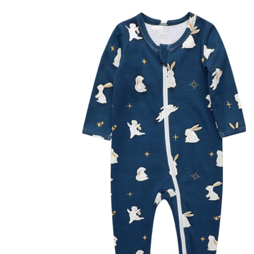 O2 BABY Baby Boys Girls Organic Cotton Zip-Front Sleeper Pajamas, Footed Sleep 'n Play