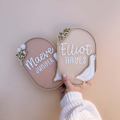GOOSE NAME PLAQUE | Personalised | Multiple Colour Options – Salt & Pine Store