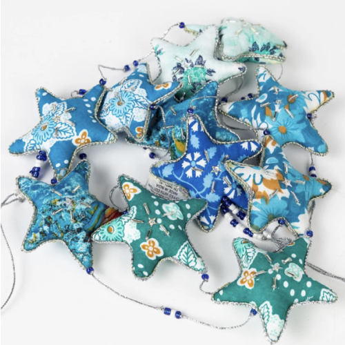 Embroidered Star Garland