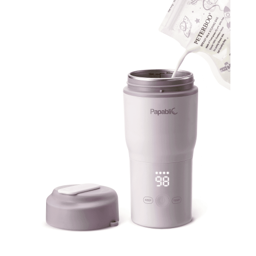 Papablic Portable Bottle Warmer, Breast Milk Warmer, Purple