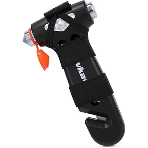 Window Breaker, 3-in-1 Emergency Escape Tool with Car Safety Hammer and Seat Belt Cutter, Safety Emergency Car Escape Tool, Road Trip Essential and Must Haves