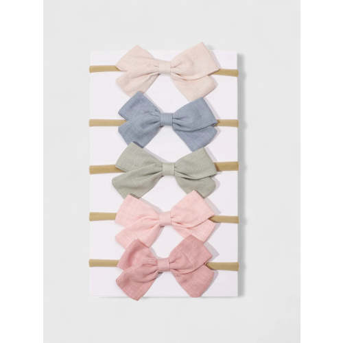 5 Pc Baby Girl Bows Set