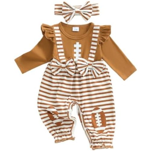 YINGISFITM Newborn Baby Girl Clothes Long Sleeve Romper One Piece Jumpsuit Fall Winter Infant Outfits 0 3 6 9 12 18 Months