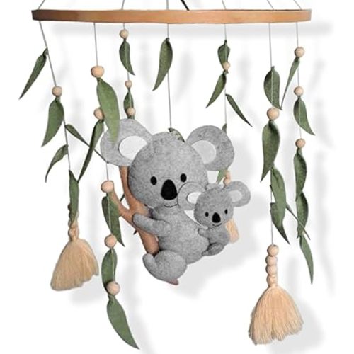 Baby Crib Mobile for Boys & Girls HANDMADE Koala Felt Australia Baby Animals, Gender Neutral Baby Gift - Nursery Decor, Newborn Gift, Crib Accessories