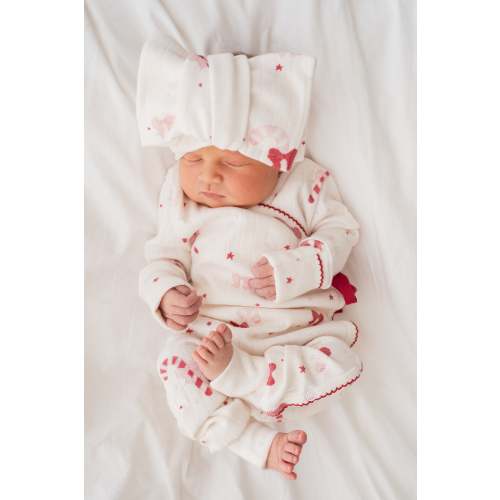 Kimono Romper | Candy Cane Bows | PRE-ORDER