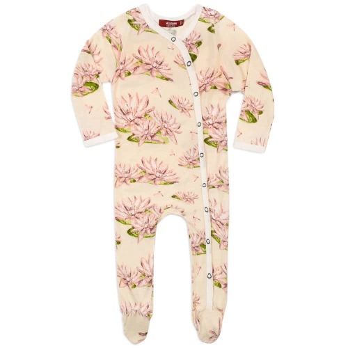 Water Lily Bamboo Snap Footed Romper