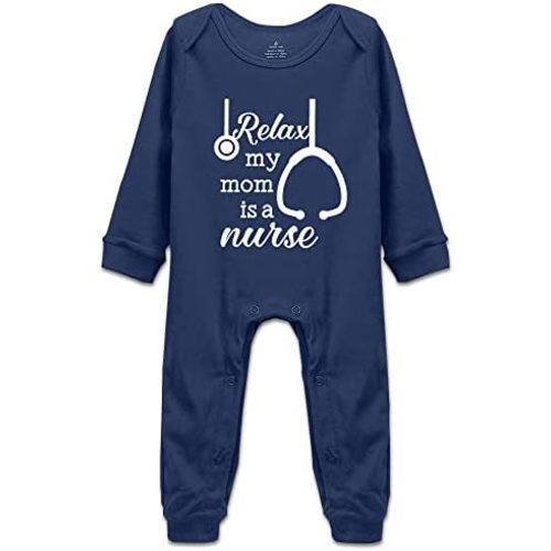 DOQOSESHY Relax My Mommy is A Nurse Funny Baby Bodysuit Infant Toddler Rompers Outfits