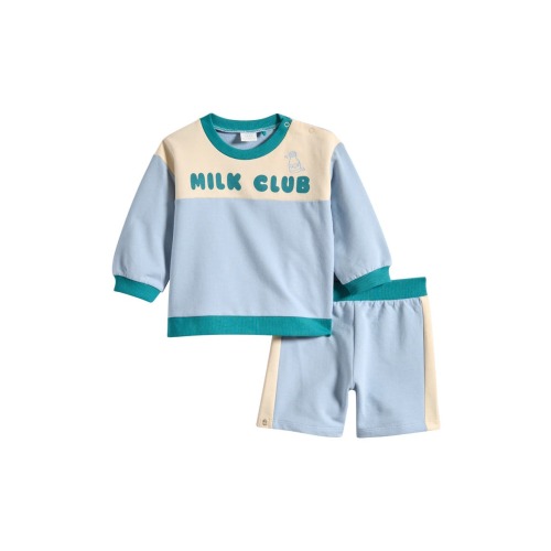 Milk Club Sweatshirt & Sweat Shorts Set