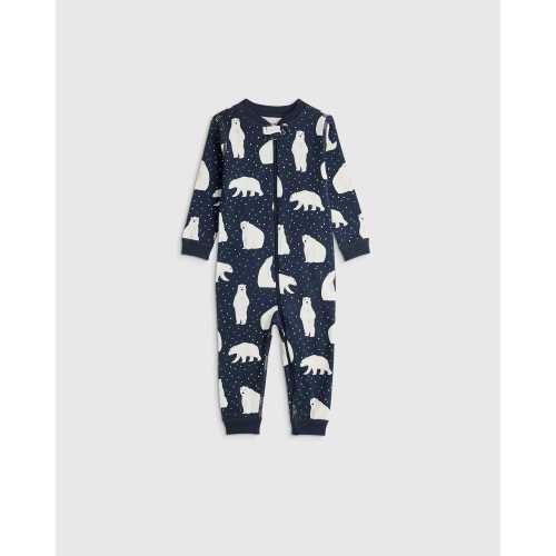 100% Organic Cotton One Piece Pajama - Baby in Polar Bears