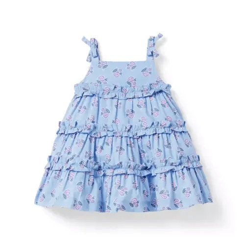 Baby Pale Periwinkle Floral Baby Floral Tiered Dress by Janie and Jack