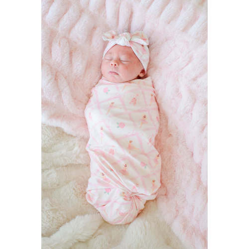 Oversized Swaddle Blanket in Darling Ballerina | Caden Lane