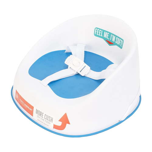 Prince Lionheart Lightweight Squish Booster Seat, 3-Point Harness, Berry Blue, Easy Clean