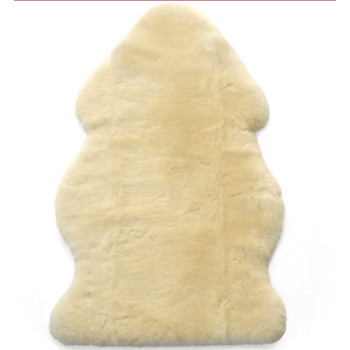Sheepskin Rug for Babies, 100% Natural, Shorn Lambskin Wool, 2 x 3 Feet, Flax