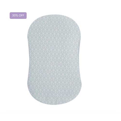 HALO - BassiNest Fitted Sheet 100% Cotton | Morning Mist - Gray