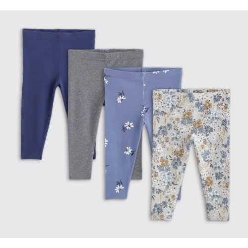 Organic Cotton Leggings 4-Pack - Baby Girl's