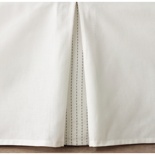 Woven Stitch Washed Cotton Crib Skirt