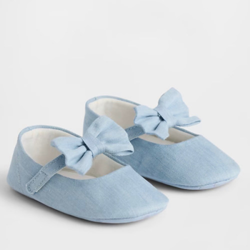 Baby Denim Bow Mary Jane Shoes