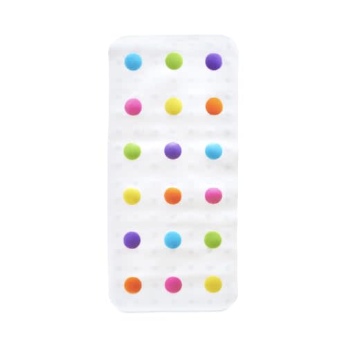 Munchkin® Dots™ Bath Mat for Kids, Multicolored, 30.5x14.25 Inch