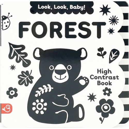 Look, Look, Baby! Forest: Black and White High Contrast Tummy Time Book for Newborns