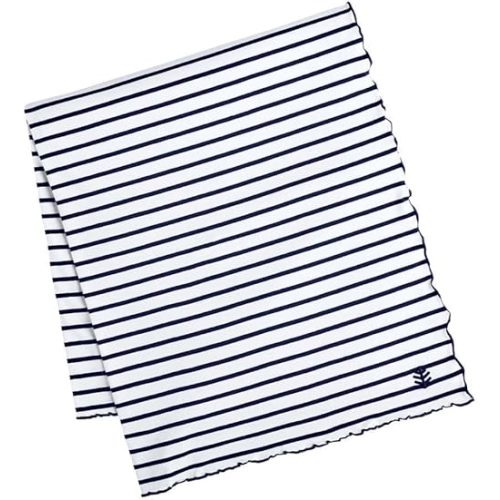 Coolibar Sun Blanket - UPF 50+ Sun Protection - Savannah in White/Navy Stripe