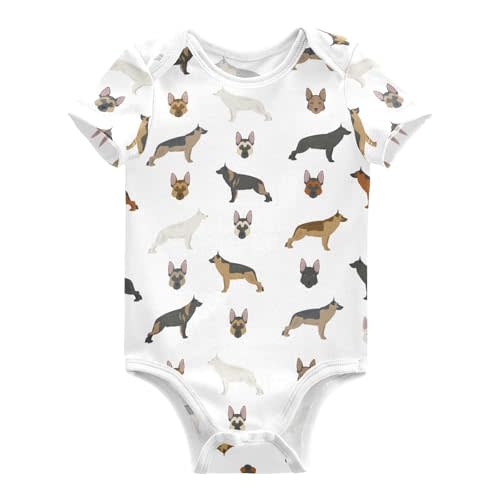 vvfelixl Dachshund Dog Baby Clothes for Boy Girl,Baby One-Piece Bodysuit for 0-24 Months,Short Sleeve