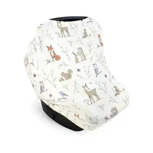 Hudson Baby Multi Car Seat Canopy-Enchanted Forest one size