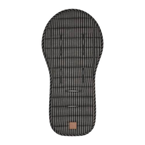 Noir Stripe Universal Linen Pram Liner