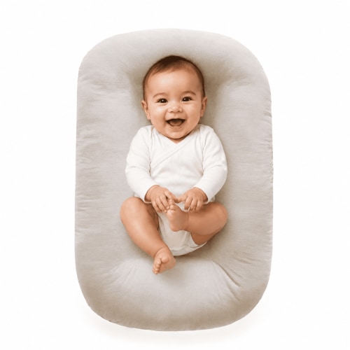 Baby Lounger For Infants Babies 0 12 Months ,Infant Support Cushion and Tummy Time Mat for Newborns,Portable Padded Floor Seat,29.5 x 17.7 x 3.5 in