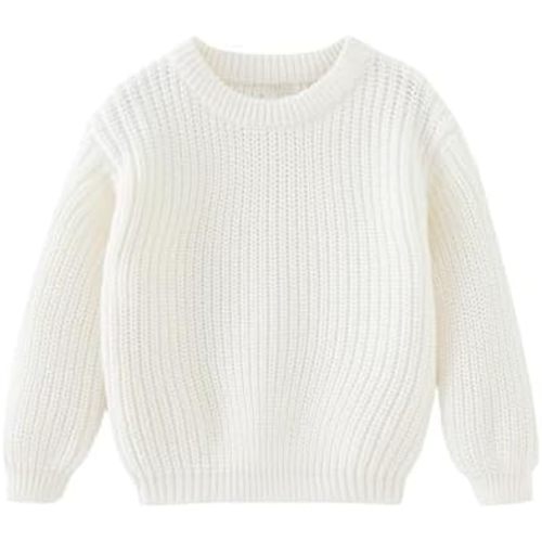 Baby Toddler Boys Sweater Girls Knit Pullover Sweatshirt Kids Long Sleeve Crew Neck Solid Casual Tops