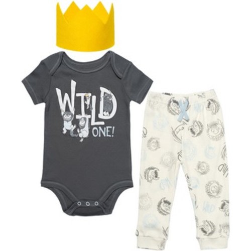 Warner Bros. Where the Wild Things Are Max Baby Bodysuit Pants and Hat 3 Piece Outfit Set Newborn to Infant, Size: 18 months