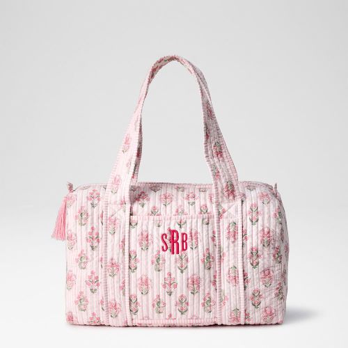 Block Print Quilted Weekender