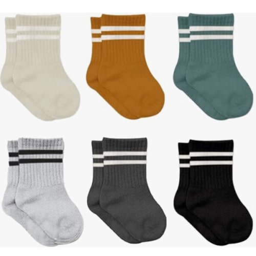 toddler striped socks, Size - 12-24 months, Color - mustard stripe