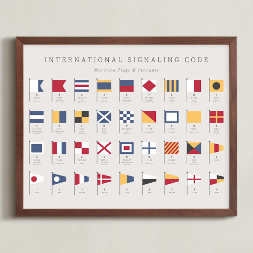 maritime alphabet Open Edition Children's Art Print by Kamala Nahas
