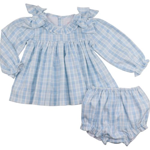 Blue Plaid Corduroy Bow Diaper Set – Cecil & Lou