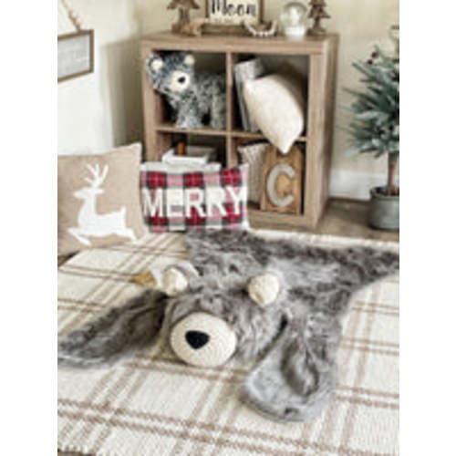Gray Grizzly Bear Rug