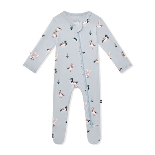 Zippered Footie in Mallard Duck