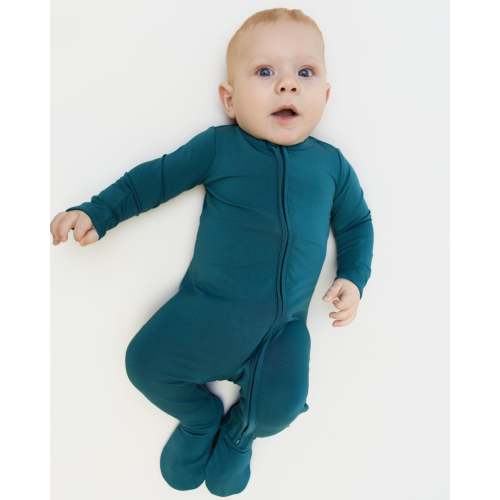 Bumbunny Baby | Zip Footie in Teal