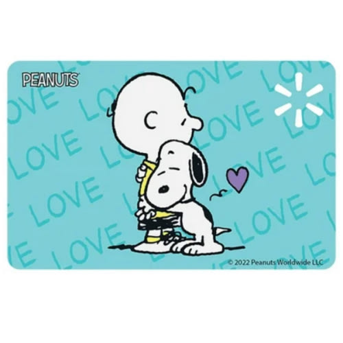 Peanuts Hugs Walmart eGift Card