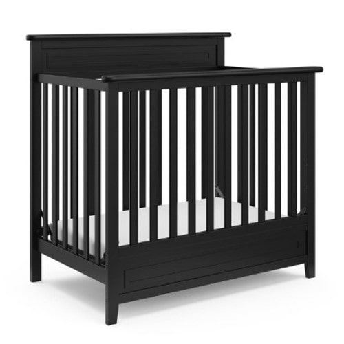 Storkcraft Petal 4-in-1 Convertible Mini Crib with Mattress