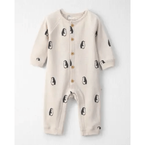 Baby Organic Cotton Waffle Knit Jumpsuit in Penguins - Little Planet | Carter's