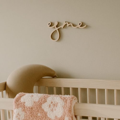 Girl Nursery Name Script in Maple