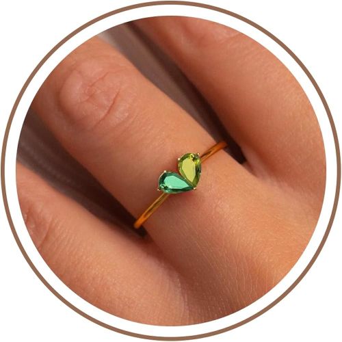 Birthstone Rings for Women, Mothers Day Gifts for Mom Non Tarnish Gold Rings Graduation Gifts 2026 Birthday Gift Trendy Teen Girl Stuff Dainty 14K Plated Adjustable CZ Stacking Promise Ring Anniversary Jewelry for Friend Sister Girlfriend Daughter