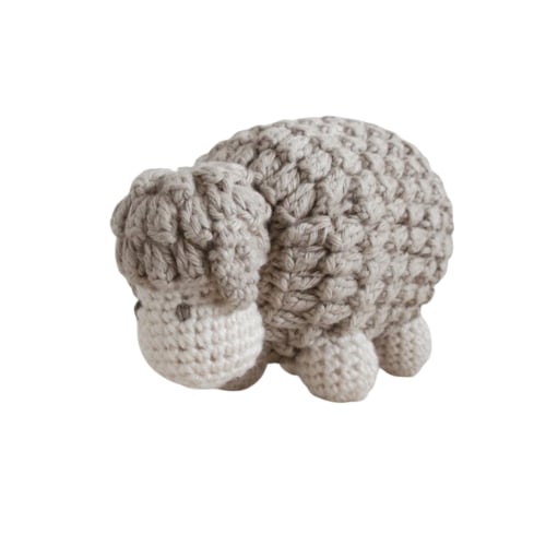 Organic Plush Sheep Rattle Toy
