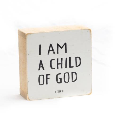I Am a Child of God • 6" X 6" Kids Room Shelf Decor •&nbsp;quote on Wood Block • Home Accents - Etsy