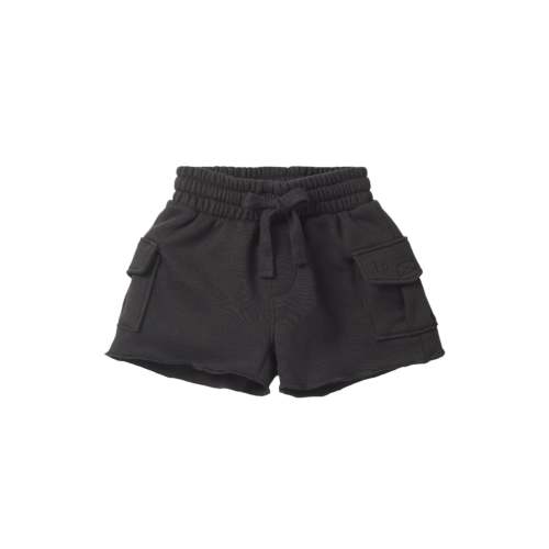 Raw Edge Cargo Short - Black