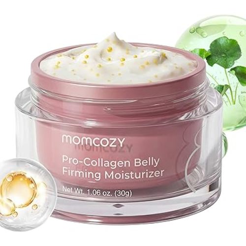 Momcozy Stretch Mark Prevention Cream for Pregnant Women, Travel Size Belly Moisturizer for Dry Skin, Peptides & Shea Butter, Maternity Care, 1.06 oz (30g)
