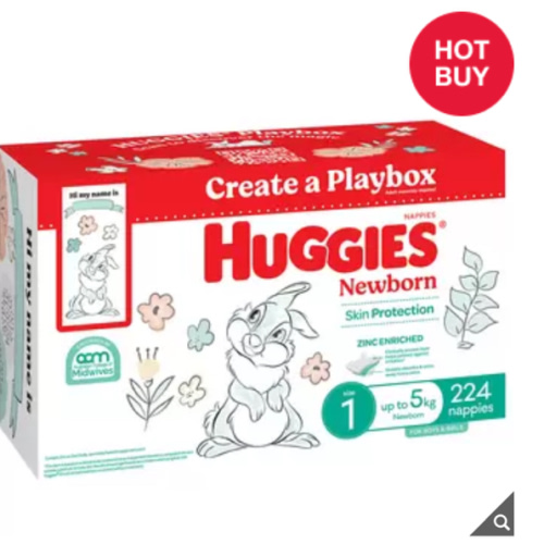 Huggies Unisex Ultimate Nappies Size 1 Newborn (Up to 5kg...