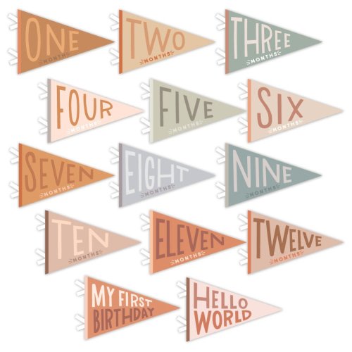 Mountain Fields Petit Milestone Pennants – Bonjour Fête