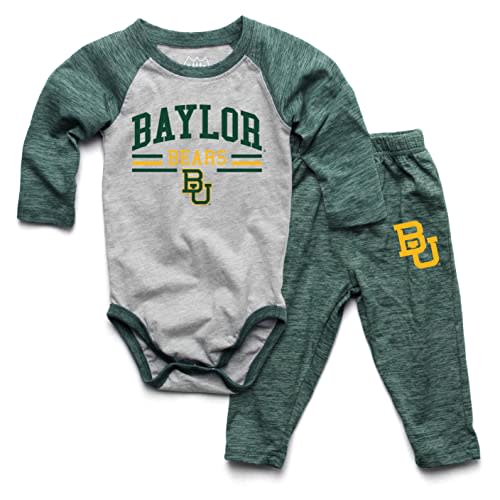Wes and Willy Baby College Sports Fan Long Sleeve One Piece and Pant Set